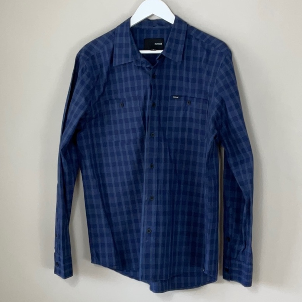 Hurley men’s button up blue